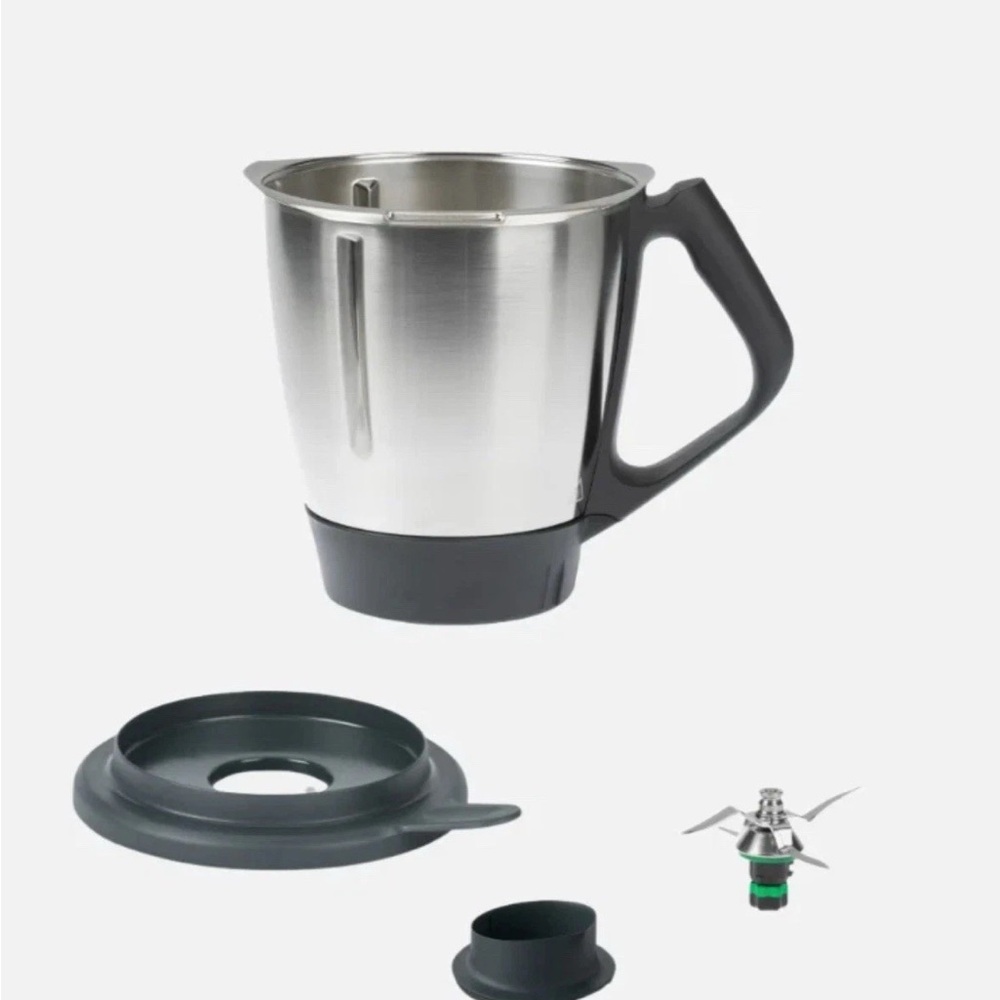 Stainless Steel Blender Jar with Black Handle